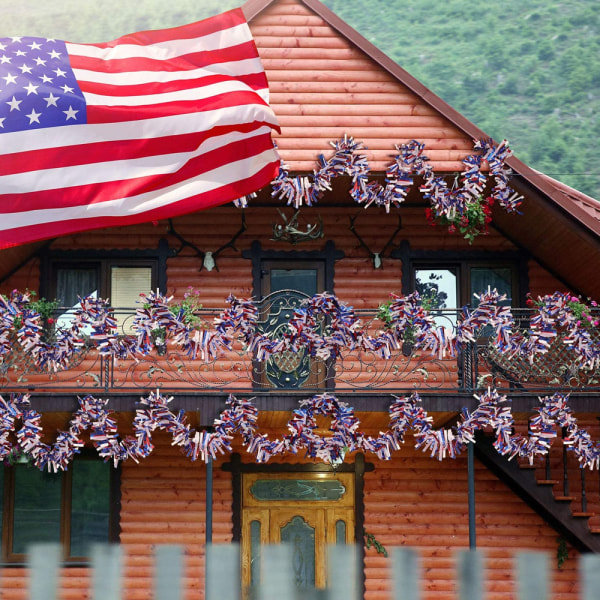 6 stk. 12M Labor Day Patriotisk Uafhængighedsdag Rød Hvid