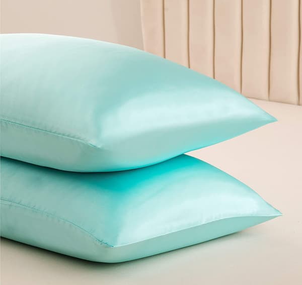 2-pack Satinkuddfodral för hår och hud, satinkuddfodral med kuvertstängning