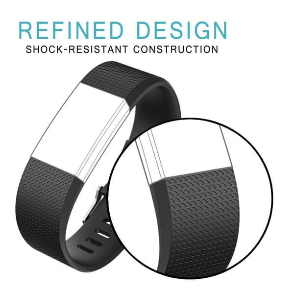 Classic Edition remme til Fitbit Charge 2, metalspænder problemfri installation med rustfrit stålspænde til daglig brug