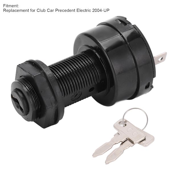 Starter Tændingssluse med 2 Nøgler 102508601 Udskiftning til Club Car Precedent Elektrisk 2004‑UP