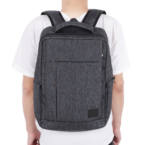 OX PLOUGH Laptop Ryggsäck Vattentät Polyester Stor Kapacitet Lättviktig Reseryggsäck Mörkgrå