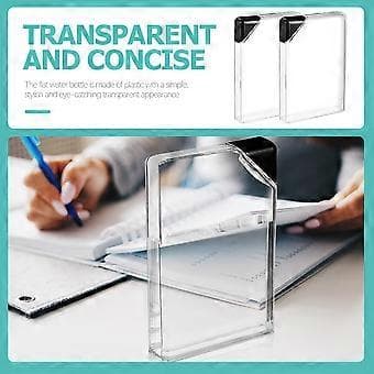 2 st Transparenta platta vattenflaskor, bärbara platta vattenflaskor, bärbara reseflaskor