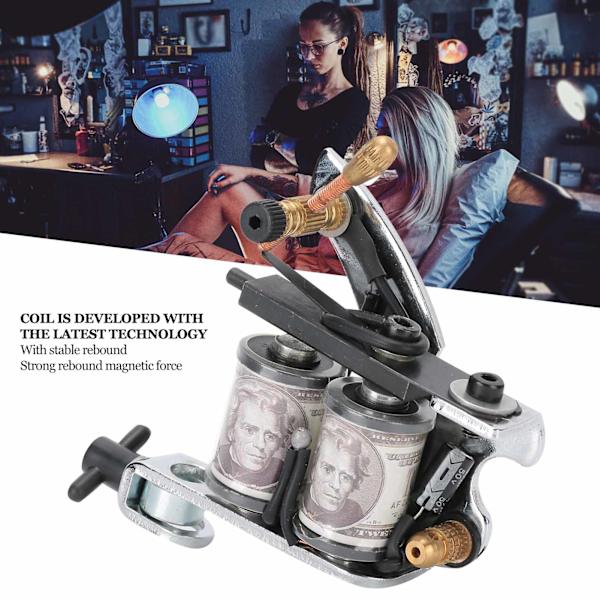 Rotary Tattoo Maskiner Legering Silver Liner Shader Tattoo Coil Maskin för Tatuerare