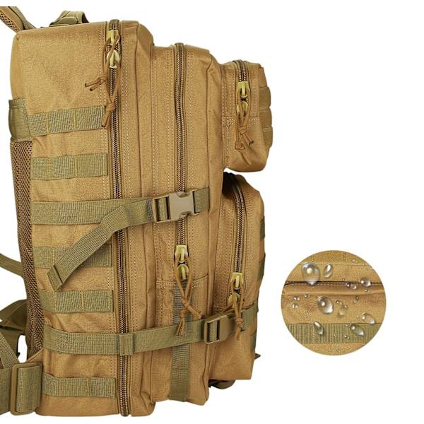 Vanntett taktisk ryggsekk 45L nylon 800D stor kapasitet, egnet for camping, fjellklatring, jakt, utendørs sykler, etc