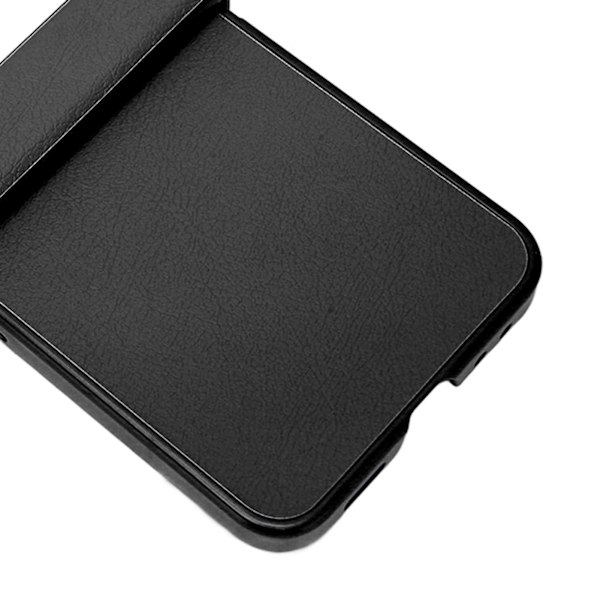 Litchimönstrat Mobiltelefonfodral i Syntetiskt Läder Vikbar Skärm Mobiltelefon Skyddsfodral för Galaxy Z Flip 5 Fodral Svart