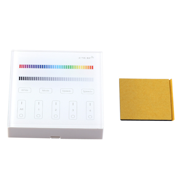 Trådløs 2.4G RF 4-Zoner RGB RGBW LED Pære Touch Screen Smart Panel Fjernbetjening