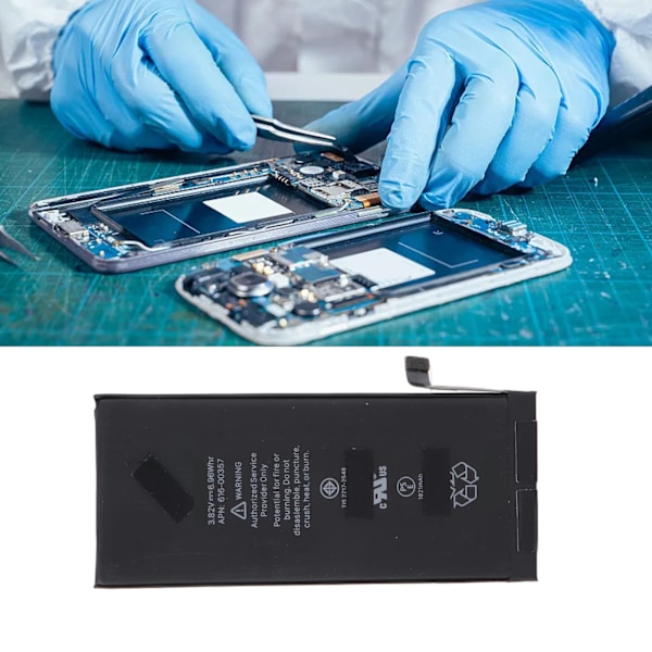 Smartphone Batteri 6.96Wh 1821mAh 0 Cykler Förhindrar Överhettning för IPhone 8 A1863 A1905 A1906