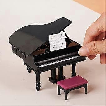 1 Set Mini Hus Piano Pall Dockhus Musikinstrument Dockhus Prydnader