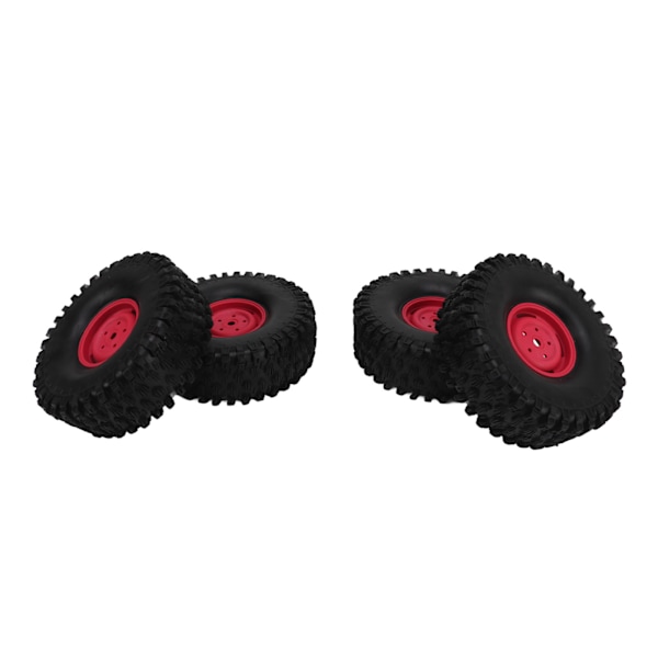 4 st RC Hjulset 1,9 tum 120 mm Diameter Plastdäck för 1/10 Skala RC Off Road Bil Röd