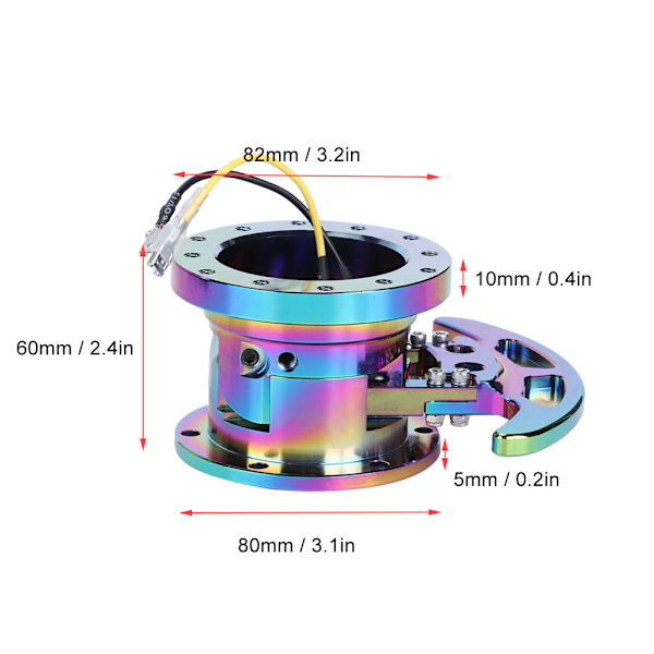 Tilt Flipped Racing Rattratt Quick Release Hub Kit Avtagbar Adapter Färgglad
