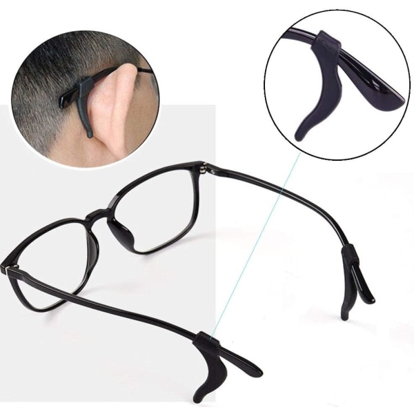 Örongrepp för glasögon, Anti-Slip Bekväm silikonelastisk