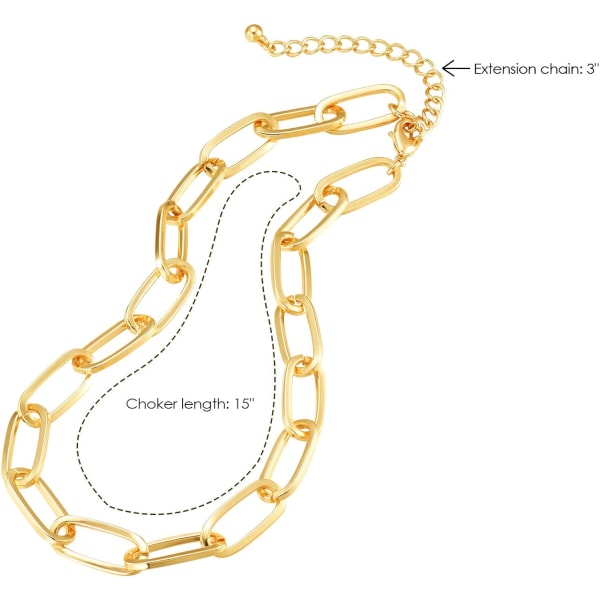 Gold Chain Necklace for Women Ladies Dainty and Chunky Chain Lin