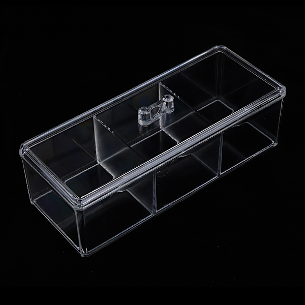 Transparent Kosmetik Opbevaringsboks Puff Bomuldspind Makeup Pad Holder Container Organizer