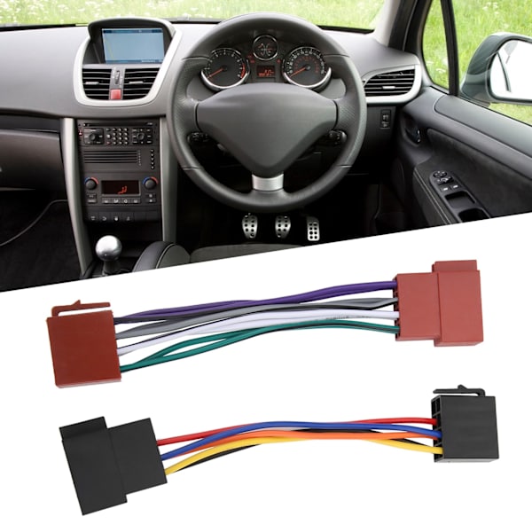 Bilradio Aux-adapter Audiokabel Set Plug and Play Ersättning för Peugeot