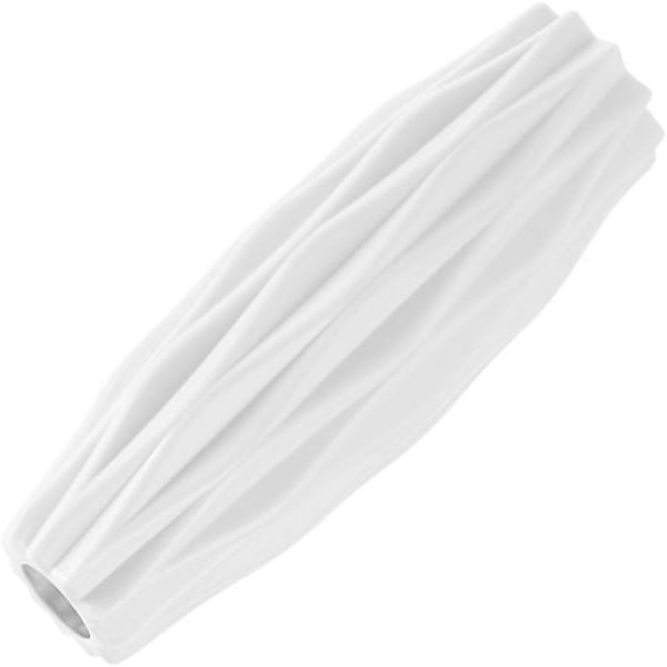 Geometrisk vas för hemmakontor, hög blomvas med blank glasyr, modern heminredning, plastvas, origami-design, blomsterarrangemang