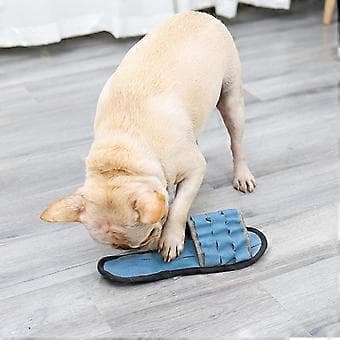 Hundelegetøj Interaktiv Hvalp Langsom Foder Snuse Tøffel Tygelegetøj Snusemåtte til Mellemstore Hunde Forbedrer Intelligens Orange