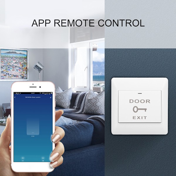 Smart Dørbryter Auto Reset WIFI APP Fjernstyring Stemmestyring Intelligent Bryterpanel 12V