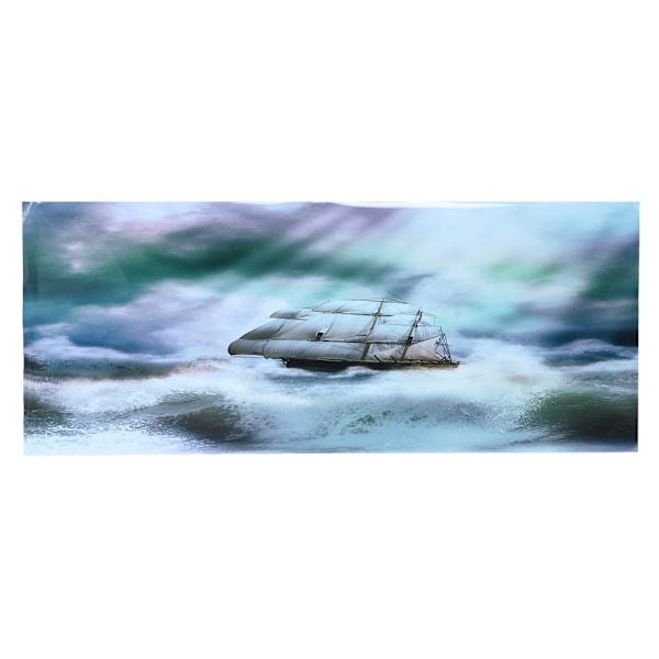 Baggrundsplakat Dekorativ Maleri PVC Sticker Landskab Billede til Akvarium Fisketank 61x41cm