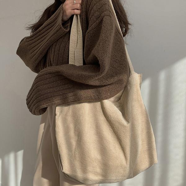 Fløjls taske, Dame lynlås skuldertaske, Stor shopper taske, Tote taske, Håndtaske, Skuldertasker til arbejde, kontor, rejser, shopping, skole og daglig brug