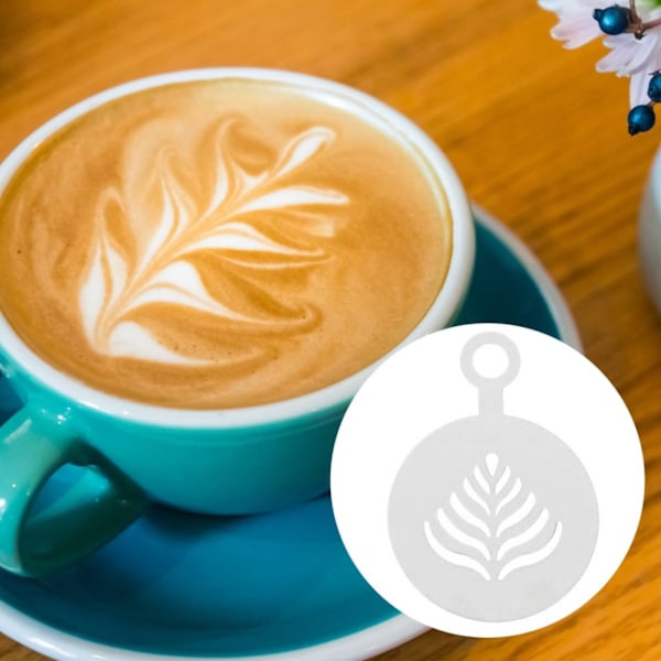 Kaffestenciler, 4 st Rostfria Kaffestenciler, Cappuccino Kaffe Barista, Jul Kaffestenciler, Tårtdekoration, Latte Art Kaffe