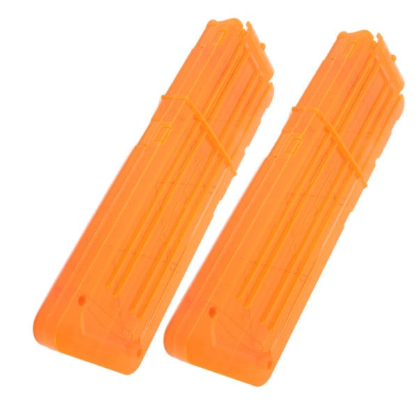 2 ST Mjuka Magasin 15 Dart-Klipp för Mjuka Skjuttleksaker Patronklipp Plastleksakstillbehör Orange