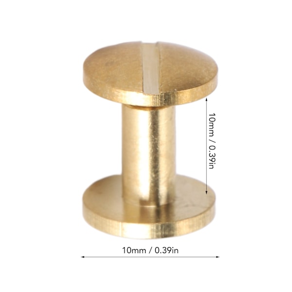50 Set Läderfästen Kit Nitar för Bindning Bälte Rem Krage Baksideskruvar Läderverktyg 10x10mm
