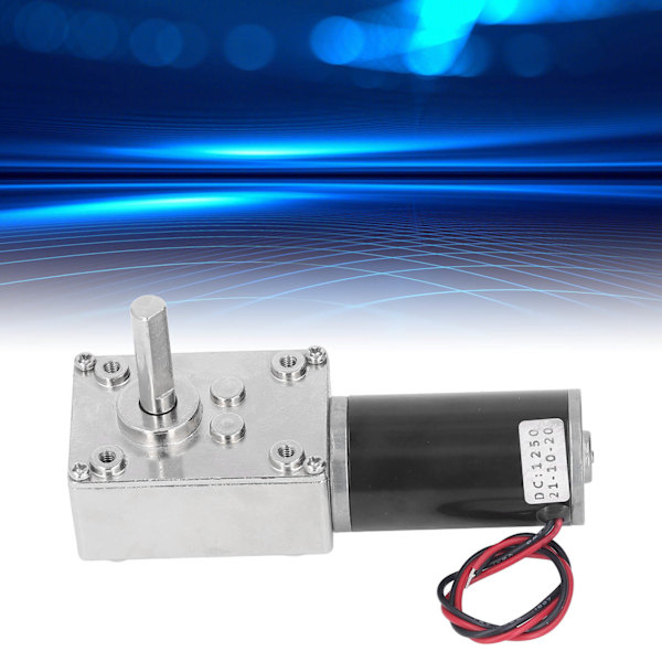 DC-vaihdemoottori Pieni 18W Suuri Vääntömomentti Käännettävä Turbiini Madalletun Nopeuden Moottori Itselukituvalla DC12V 0‑10RPM Minuutissa