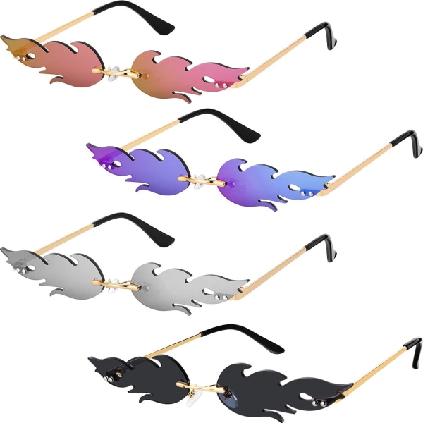 4 personlige trendy solbriller i form av en flamme