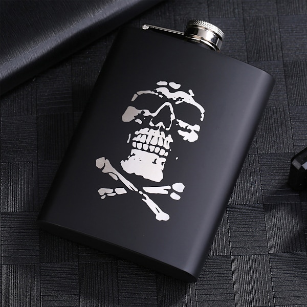 Serietidningshjältar-inspirerad fickplunta, Dia De Los Muertos-fickplunta för oförglömliga stunder, 8Oz läckagesäker behållare i rostfritt stål, present till
