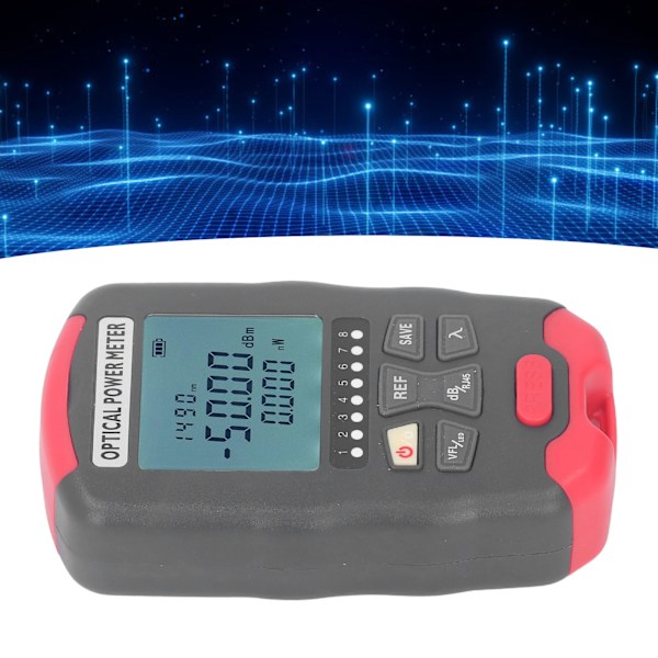 3 in 1 Fiber Optic Power Meter LED Lamp Optical Network Cable Tester 10KM Red Light Source AUA-D50 (-50-26dBm)