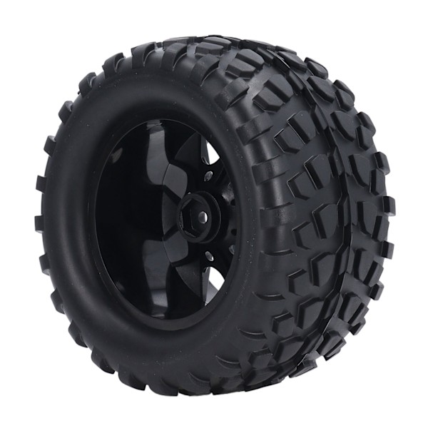 4 st Gummidäck med M4 Låsmutter 12mm Hex Nav 7-ekrad Fälg Hjul Däck för 1/10 RC Off Road Truck
