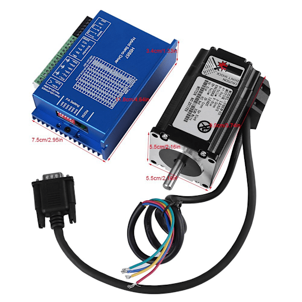 HSS57 Hybrid Servo Driver og 57HSE2N-D25 Nema 23 Lukket sløyfe 2N.m Stepper Motor