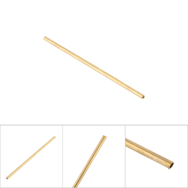 Messinkputki 20 cm pituus 6 mm ulkohalkaisija 0,5 mm seinämän paksuus ontto messinkiputki