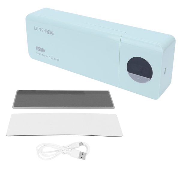 UV Tandborsthållare Väggmonterad USB Ultraviolett Rengöring Tandborstorganisator Grön