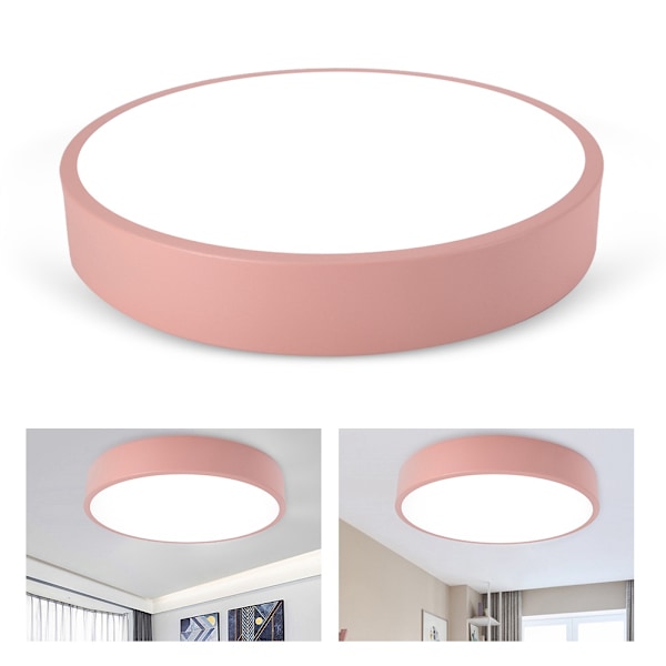 Modern Rund LED Taklampa Vardagsrum Sovrum Matsal Lampa 220V (rosa)