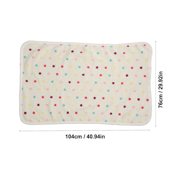 3-pack Hundtäcken Super Mjukt Varm Korall Fleece Prickigt Tryck Djursömnmatta för Hundar Katter Valp Beige L