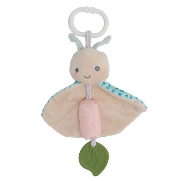 Plush Babyvognleke med Interessant Lyd Myk Lett Baby Håndrasle Leke for Hjem Bil Reiser Sommerfugl