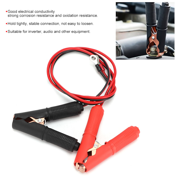 Bilbatteriklemmekabel 12‑24V 30A Jumper Wire Tilbehør for Strøminverter Lydutstyr