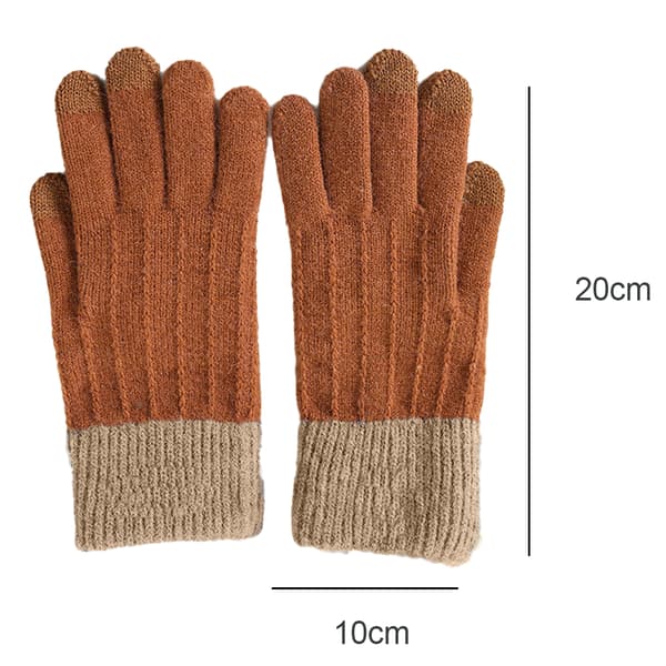 Vinter Touchscreen Stretch Termiska Magiska Handskar Varma Ullstickade Tjocka Fleecefodrade