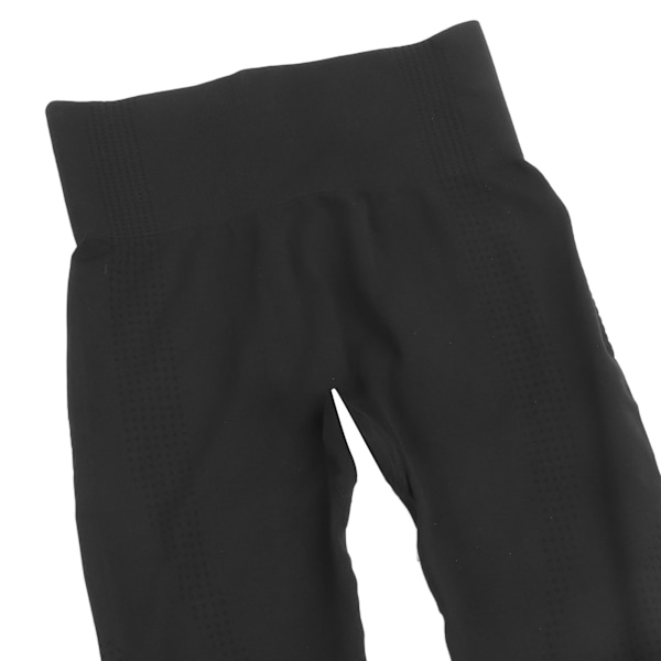 Yoga Byxor Dam Hög Elasticitet Slim Fit Casual Sport Leggings för Träning Kläder Svart M