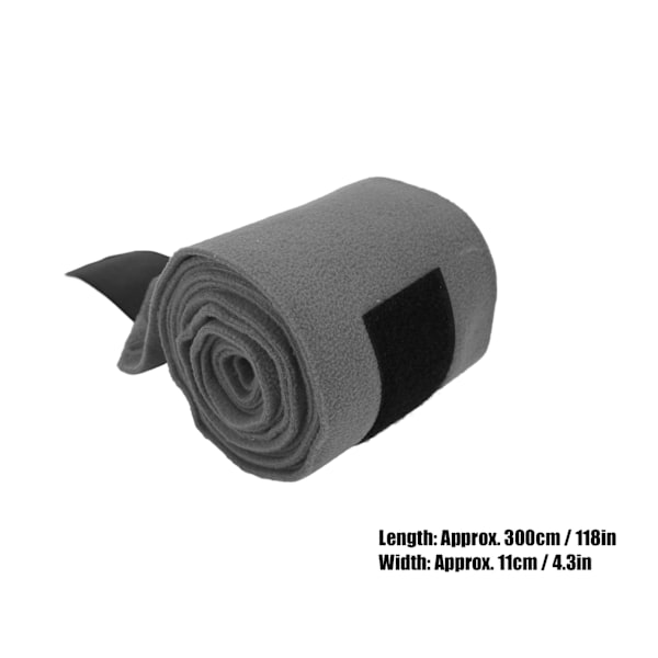 4 st Hästbenskydd Självhäftande Dubbelsidig Fleece Hästbensbandage för Träning & Motion Grå