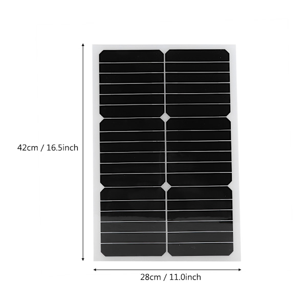 18V 20W Solpanel Batterilader til Campingvogne og Både