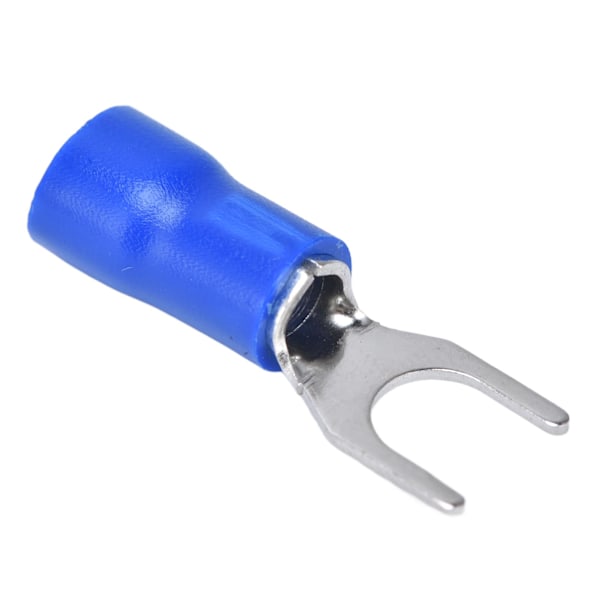 50 kpl Haarukkapäätteitä Eristetty Spade U-tyyppinen Johdinliitin 12‑10AWG Kaapelin Puristimet SV5.5‑6 Sininen