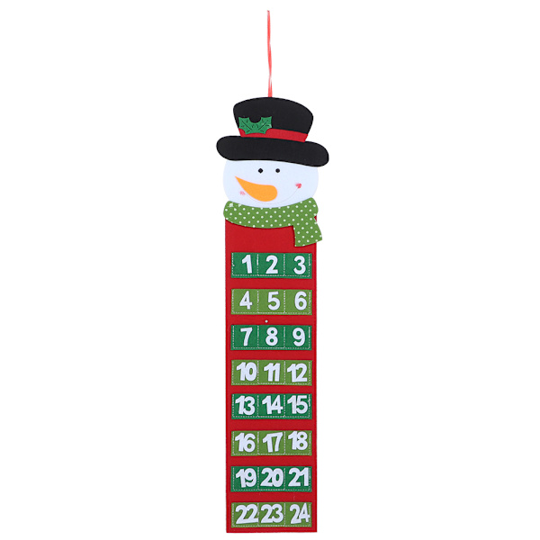 Genanvendelig Julekalender Adventskalender Julepynt Vedhæng Snemand
