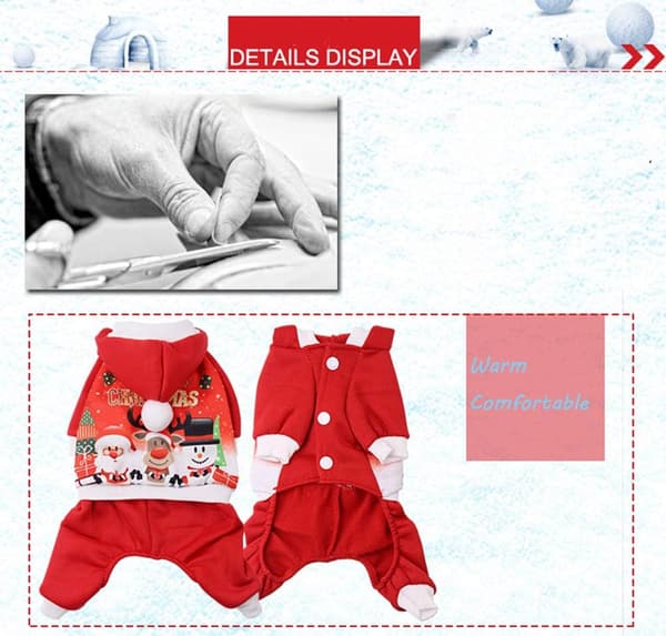 Efterår Vinter Julehundetøj Kostume Kat Chihuahua