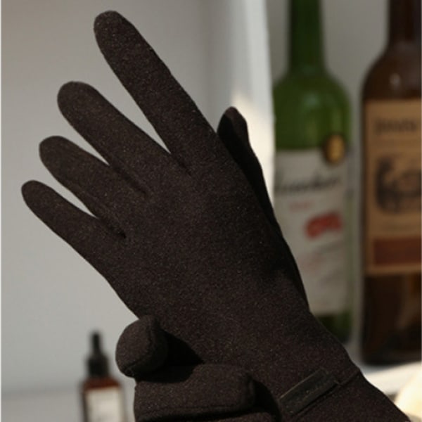 Winter Thin Fleece Faux Suede Touchscreen Gloves Talvihanskat f