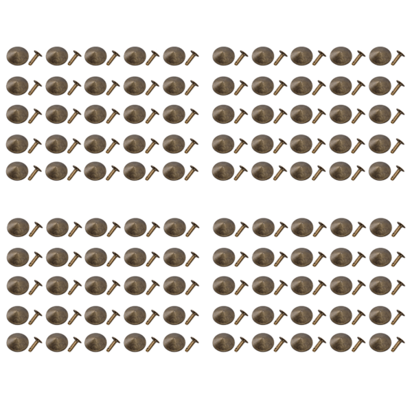 18mm Läder Nitar Kit Rostsäkert Blekningsfritt Hållbart Järn Nit Stud DIY Läder Nit Tillbehör för Armband Hattar Bälten Brons