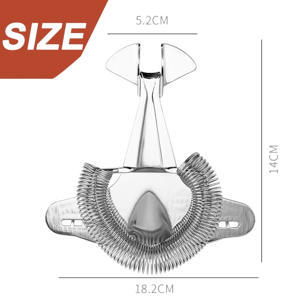 Flytype Cocktail Si Stainless Steel Bar Strainer