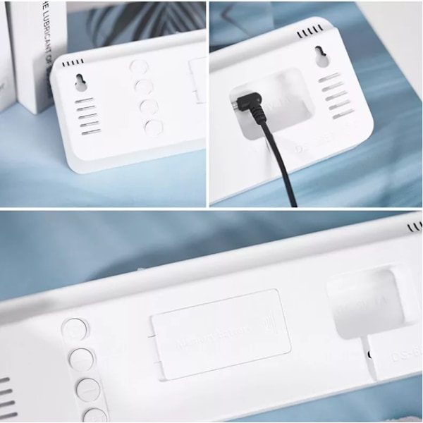 Digital Väggklocka med Automatisk Ljusstyrka, Stilren Design Säkerställer Elegant Estetik för Studierum, Kontor och Mer