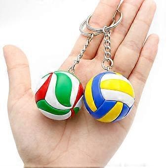 3 stk. Multifunktionelle nøgleringe Dekorative volleyball-nøgleringe Bærbare nøgleringe